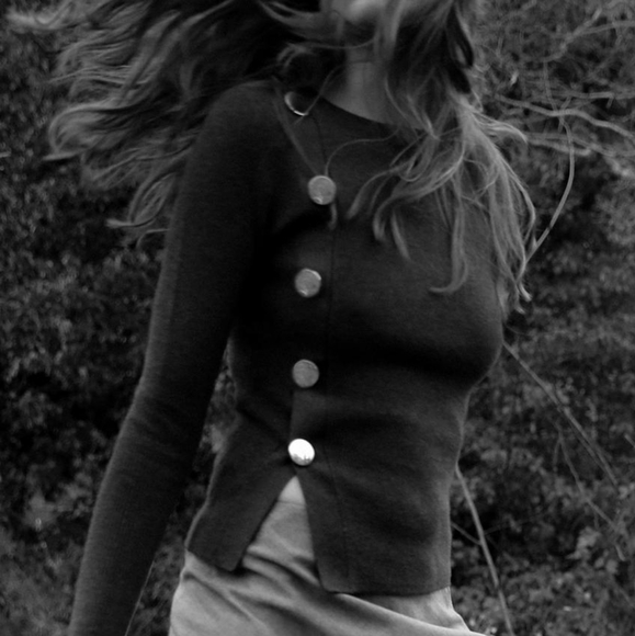 New Zara Side Button Knit Sweater - Picture 7 of 8